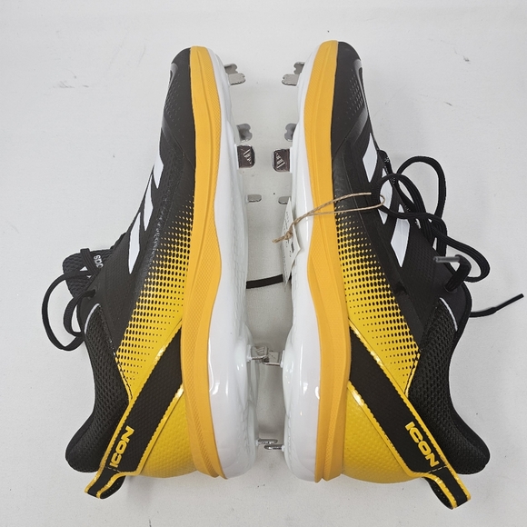 Adidas Icon 7 Black Gold Size 14 Metal Baseball Cleats S23856 Brand New No Box. - Picture 8 of 10